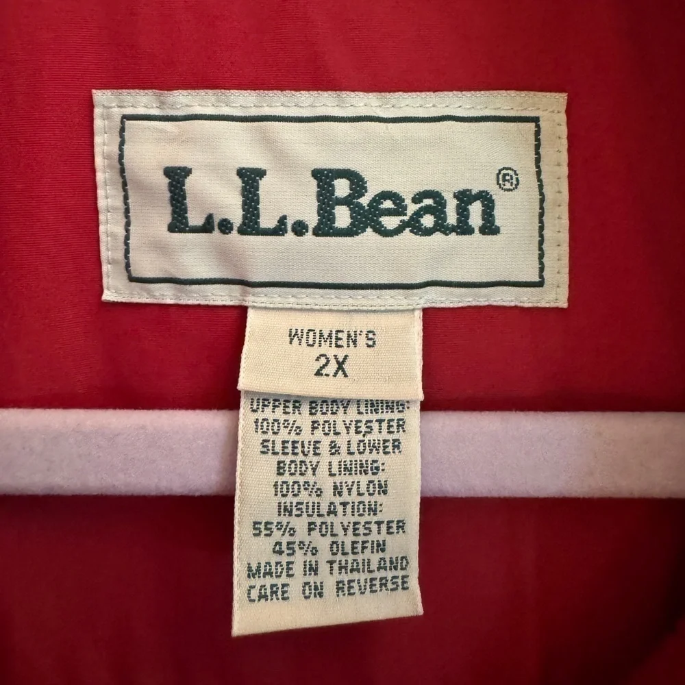 L.L.Bean Vintage Women's Thinsulate Ultra Quilted Fleece Lined Winter Coat 2X